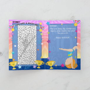 Carte Ginger Girl Gymnastique Anniversaire Vous Êtes Déc