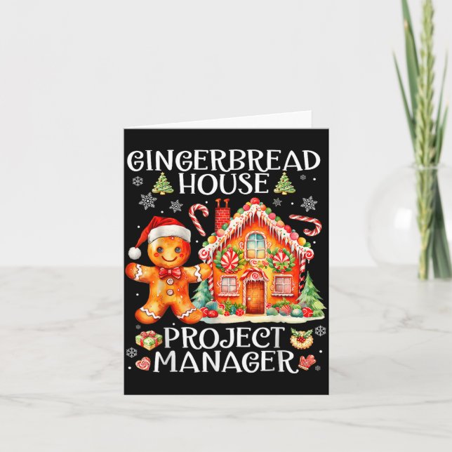 Carte Gingerbread House Project Manager Decorating Bakin (Devant)