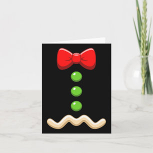 Carte Gingerbread Man Costume Noël Halloween Cookie