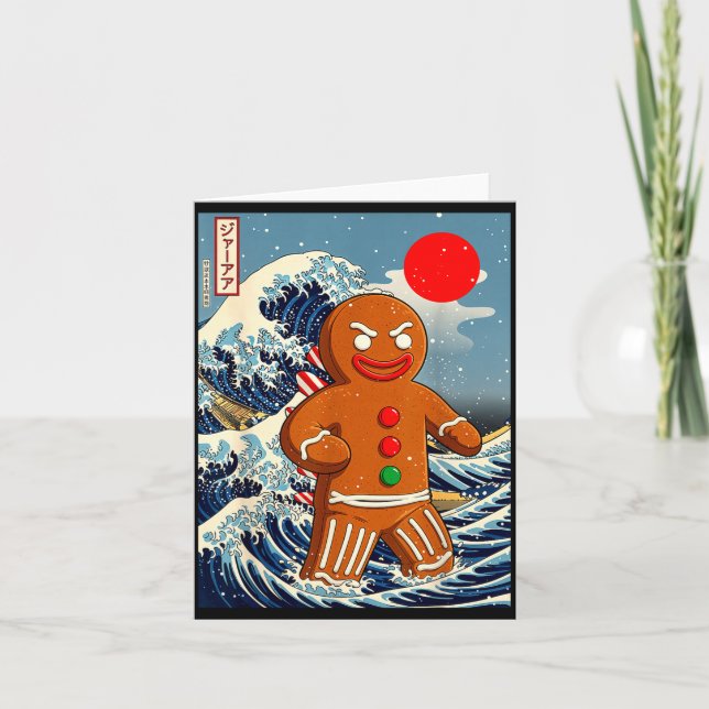 Carte Gingerbread-zilla Vintage Japanese Art Funny Chris (Devant)