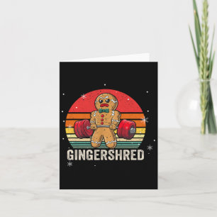Carte Gingersher Funny Gingerbread Homme Gym Bodybuildin