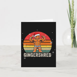 Carte Gingersher Funny Gingerbread Homme Gym Bodybuildin