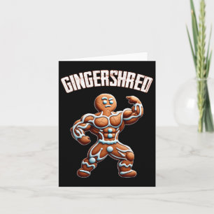 Carte Gingersher Funny Gingerbread Homme Gym Bodybuildin