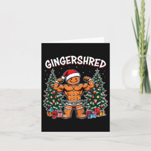 Carte Gingersher Funny Gingerbread Homme Gym Bodybuildin