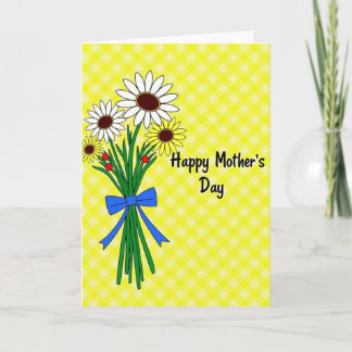 Carte Gingham Mothers Day Card