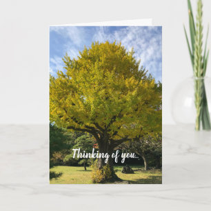 Carte Ginkgo Tree of Golden Yellow