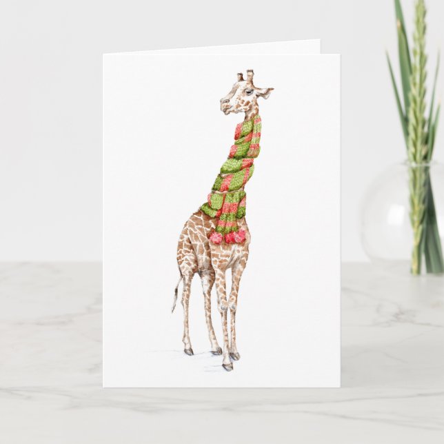 Carte Girafe dans une écharpe (Devant)