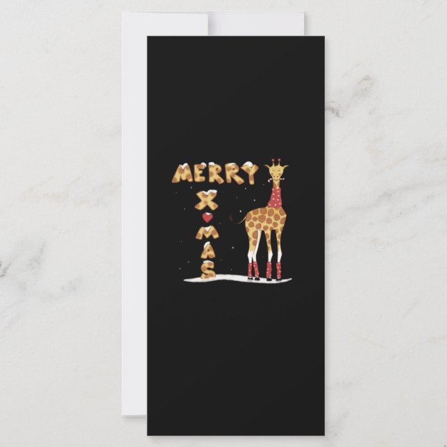 Carte Girafe de Christmas (Devant)