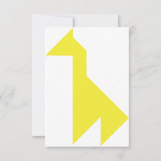 Carte Girafe jaune Tangram