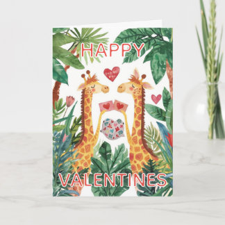 Carte Girafe Joyeuse Saint-Valentin