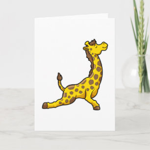 Carte Giraffe au Yoga Stretching exercices Leg