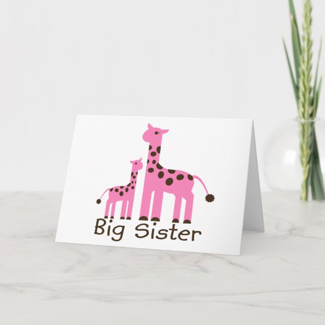 Carte Giraffe Big Sister (Devant)