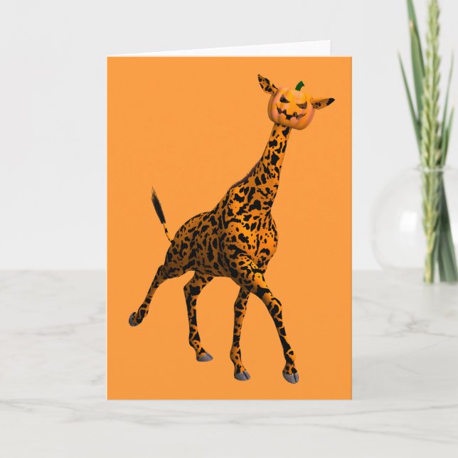 Carte Giraffe d'Halloween la plus fine (Devant)
