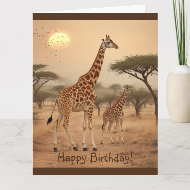 Carte Giraffe en Afrique (Devant)