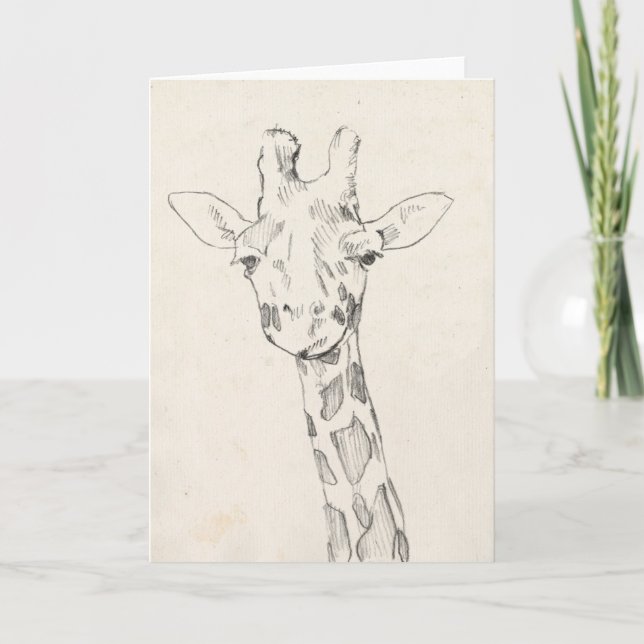 Carte Giraffe Portrait | Croquis (Devant)