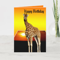 Giraffe Sunshine Heureux voeux d'anniversaire