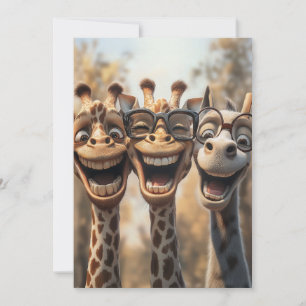 Carte Giraffes de toiture en lunettes