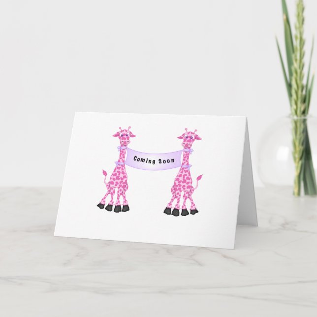 Carte Giraffes Roses Prochainement (Devant)