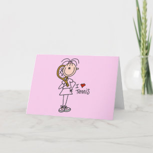 Carte Girl I Love Tennis Tshirts et cadeaux