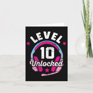 Carte Girl Level 10 jeu vidéo déverrouillé 10e anniversa