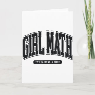 Carte Girl Math University 