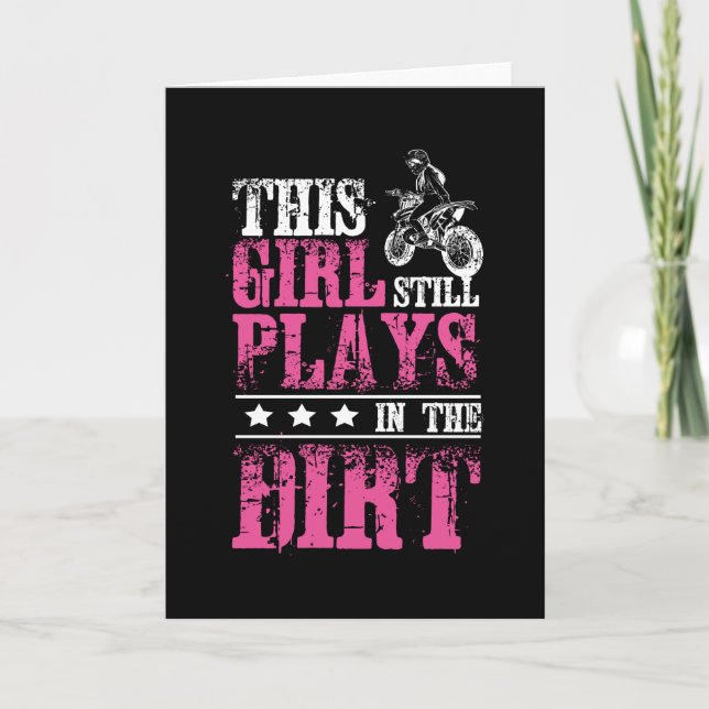 Carte Girl Motocross Dirt Bike (Devant)