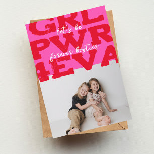 Carte Girl Power Happy Galentine's Day with Photo