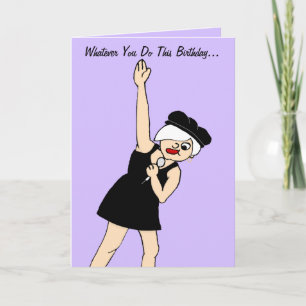 Carte Girl Rock Star Anniversaire