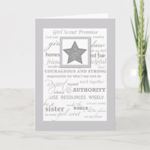Carte Girl Scout Silver Award Félicitations avec Star