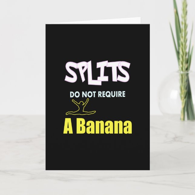 Carte Girls Gymnastique Banana Splits Citation (Devant)