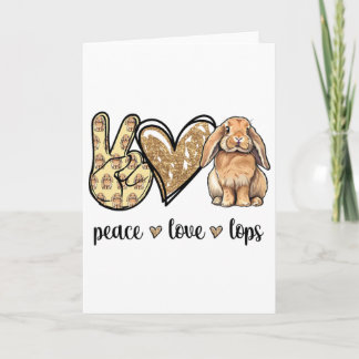 Carte Girls Womens Peace Love Mini Holland Lop Bunny Rab