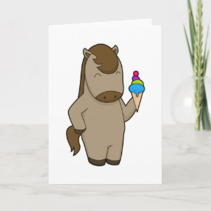 Carte Glace au gaufre de cheval