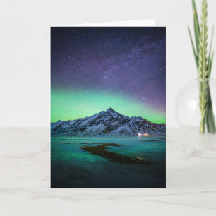 Carte Glace et neige   Aurora Borealis Voie Lactée Islan