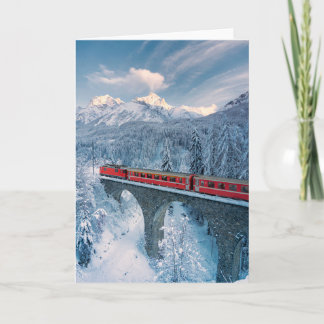 Carte Glace et neige | Train Express Red Bernina Suisse