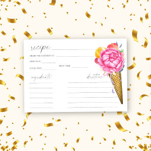 Carte Glace - recette de douche de mariée