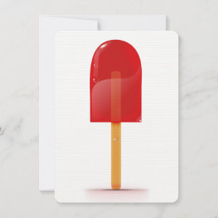 Carte Glace rouge Lolly