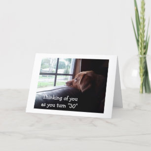 CARTE GLAD THAT YOU ARE "30" ET THAT I EN DÉTRESSE
