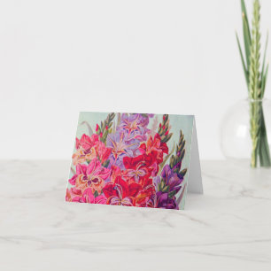 Carte Gladiolas en fleurs