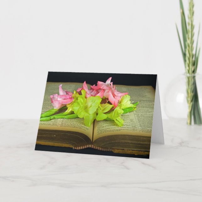 Carte Gladiolas sur la Sympathie biblique (Devant)