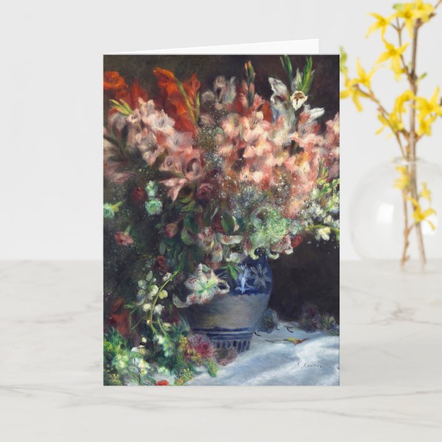 Carte Gladioli dans un vase par Auguste Renoir Art (Fleur jaune)