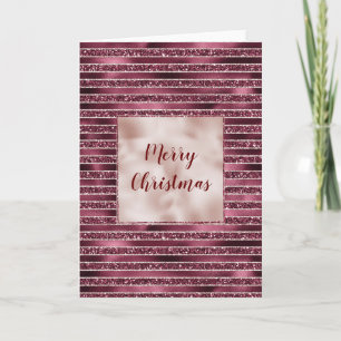 Carte Glam Burgundy Rouge Rose Blush Parties scintillant