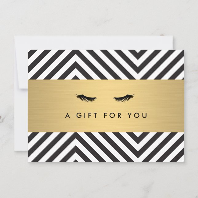 Carte Glam Eyelashes avec Gras Certificat Cadeau Motif (Devant)