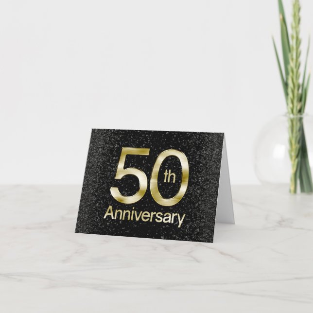Carte Glam Gold 50th Anniversary (Devant)