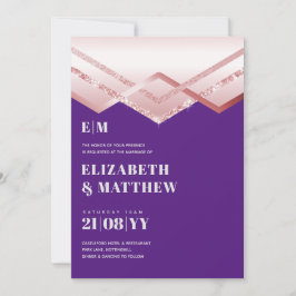 Carte Glam Rosegold DECO Mariage Inviter Modern Chic