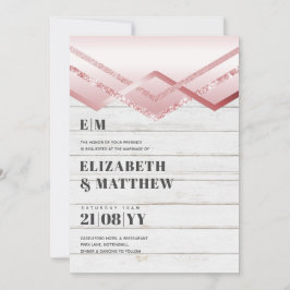 Carte Glam Rosegold DECO Mariage Inviter Modern Chic
