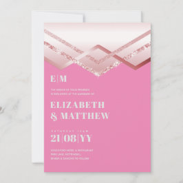 Carte Glam Rosegold DECO Mariage Inviter Modern Chic