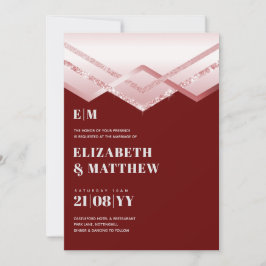 Carte Glam Rosegold DECO Mariage Inviter Modern Chic