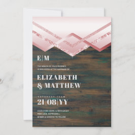 Carte Glam Rosegold DECO Mariage Inviter Modern Chic