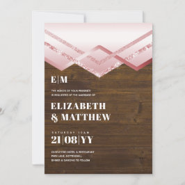 Carte Glam Rosegold DECO Mariage Inviter Modern Chic