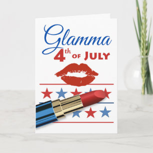Carte Glamma grand-mère 4 juillet bâton à lèvres